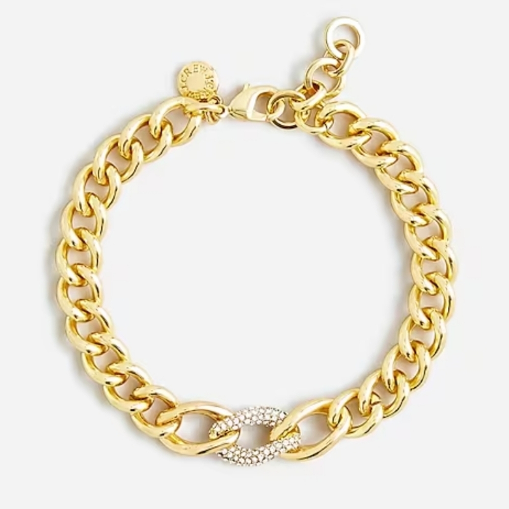 🆕 J. Crew Pave Crystal Chain Bracelet